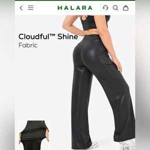 HALARA Crossover High Waisted Back Pocket Stretchy  Flare shiny Leggings New 🔥